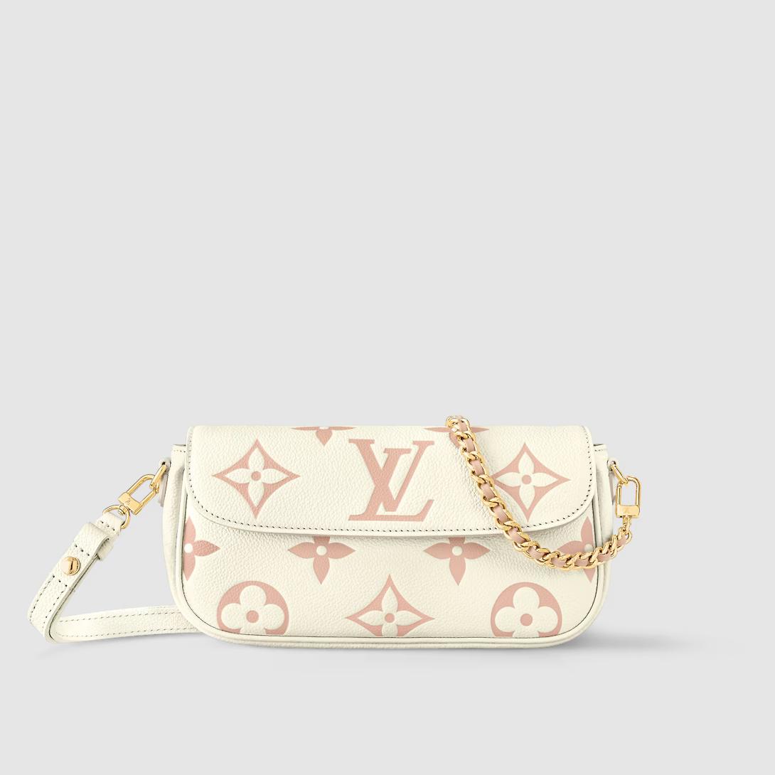 Túi Louis Vuitton Wallet On Chain Ivy Bicolor Monogram Empreinte Nữ Trắng